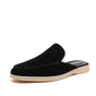 Moc toe slip-on loafers with stitched trim and low flat soles