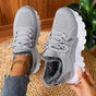 Women's fleece-lined lace-up sneakers with chunky lugged soles