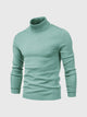 Men's long-sleeve ribbed turtleneck sweater