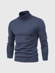 Men's long-sleeve ribbed turtleneck sweater