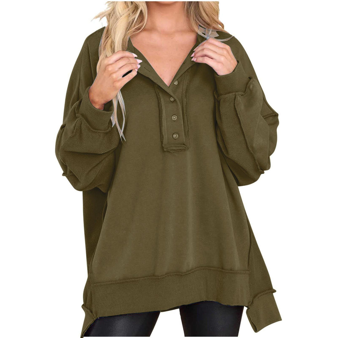 Women's multicolour striped half-zip sweatshirt