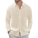 Men's slim fit long sleeve textured shirt with pointed collar
