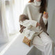 Women's relaxed ribbed turtleneck sweater with long sleeves