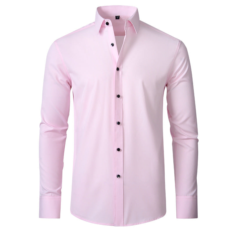 Men's slim-fit long-sleeve button-down shirt