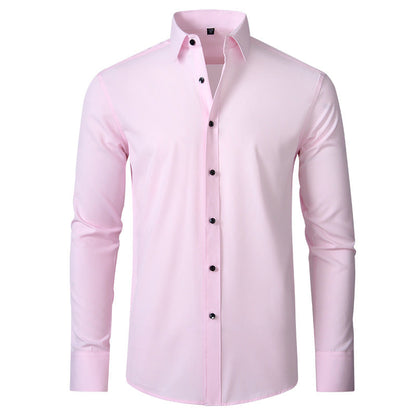Men's slim-fit long-sleeve button-down shirt