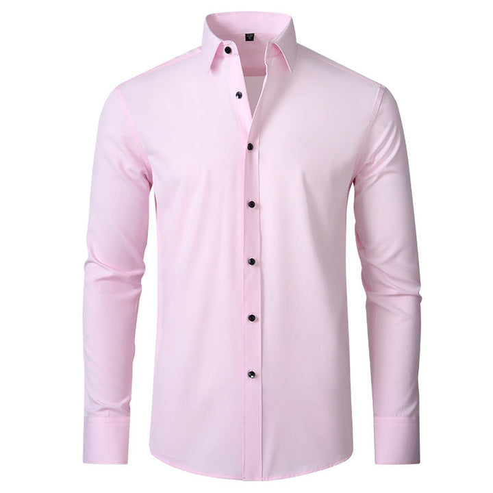Men's slim-fit long-sleeve button-down shirt