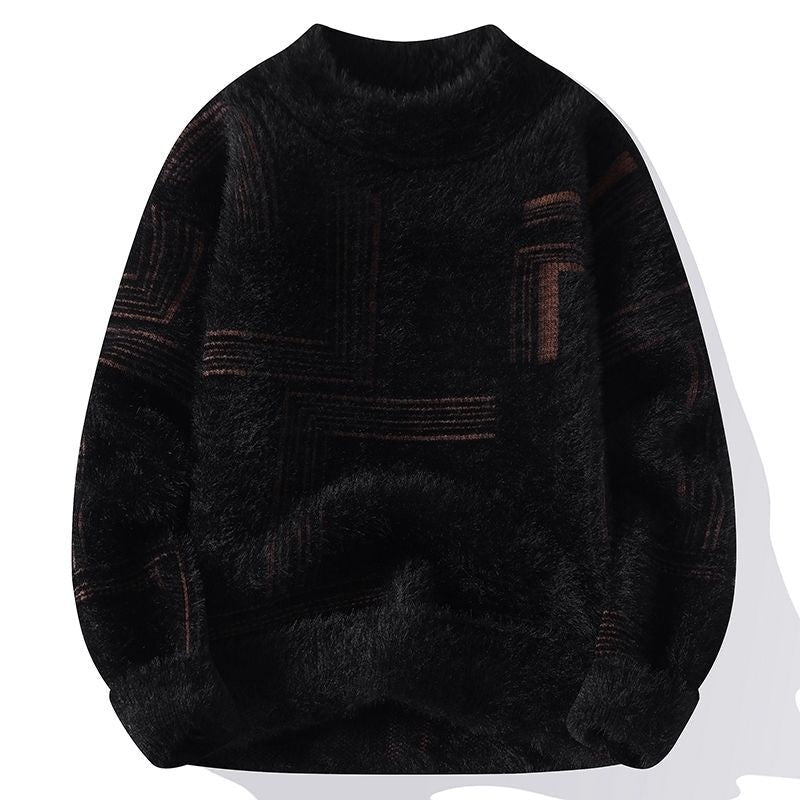 Unisex crew neck sweater with long sleeves and ribbed trims