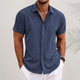 Men's short sleeve collared button shirt in relaxed fit