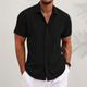 Men's short sleeve collared button shirt in relaxed fit