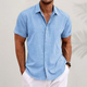 Men's short sleeve collared button shirt in relaxed fit