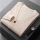 Men's V-neck button cardigan sweater