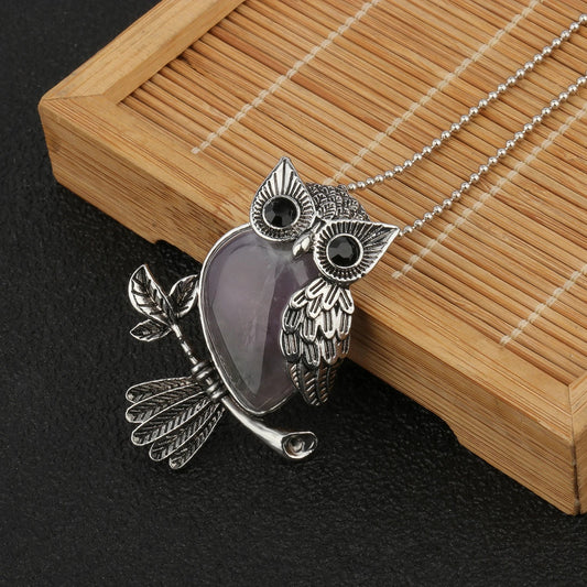 Ophelia Crystal Owl Pendant 0