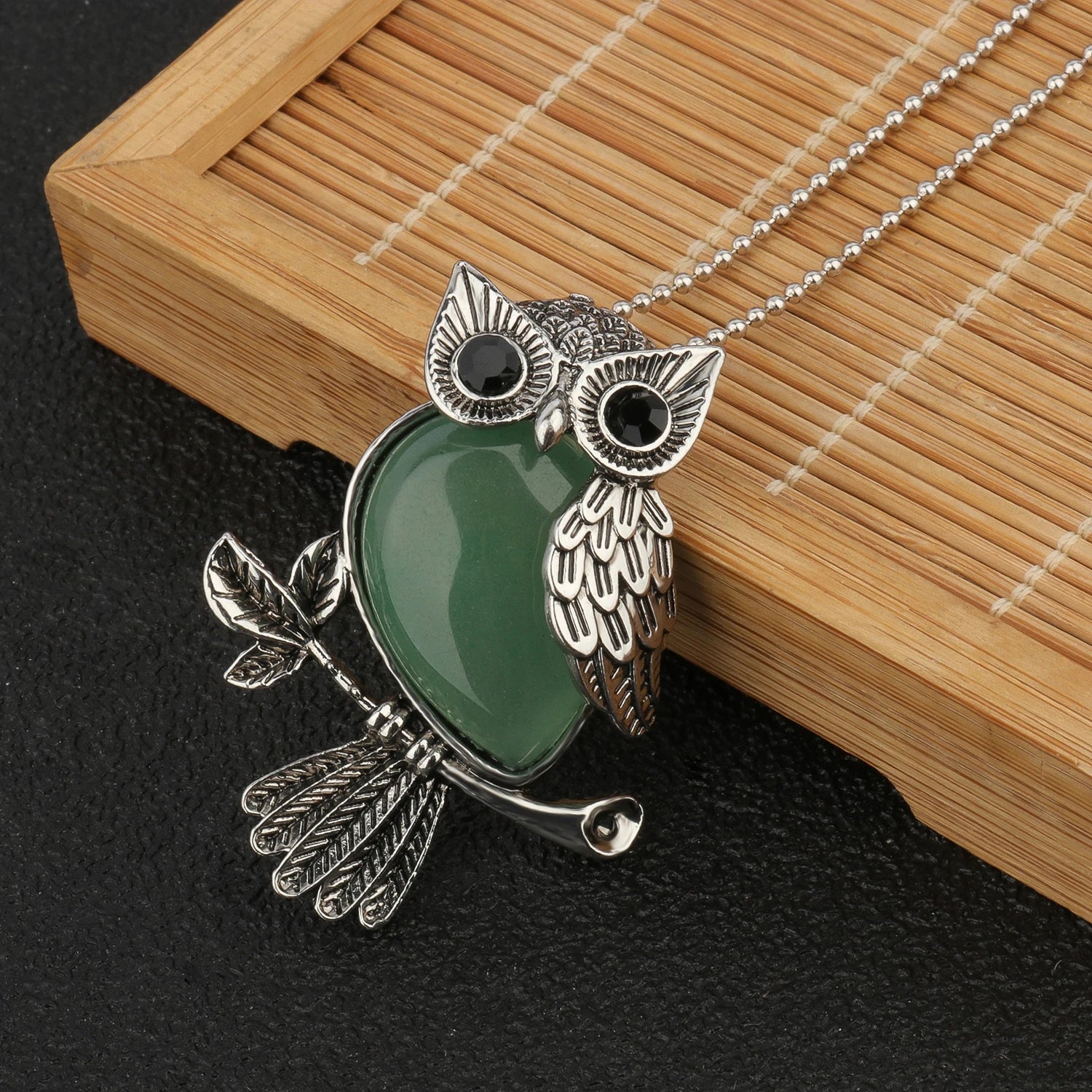 Ophelia Crystal Owl Pendant 10