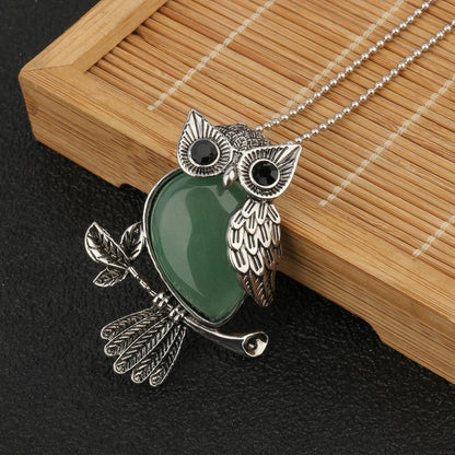Ophelia Crystal Owl Pendant 10