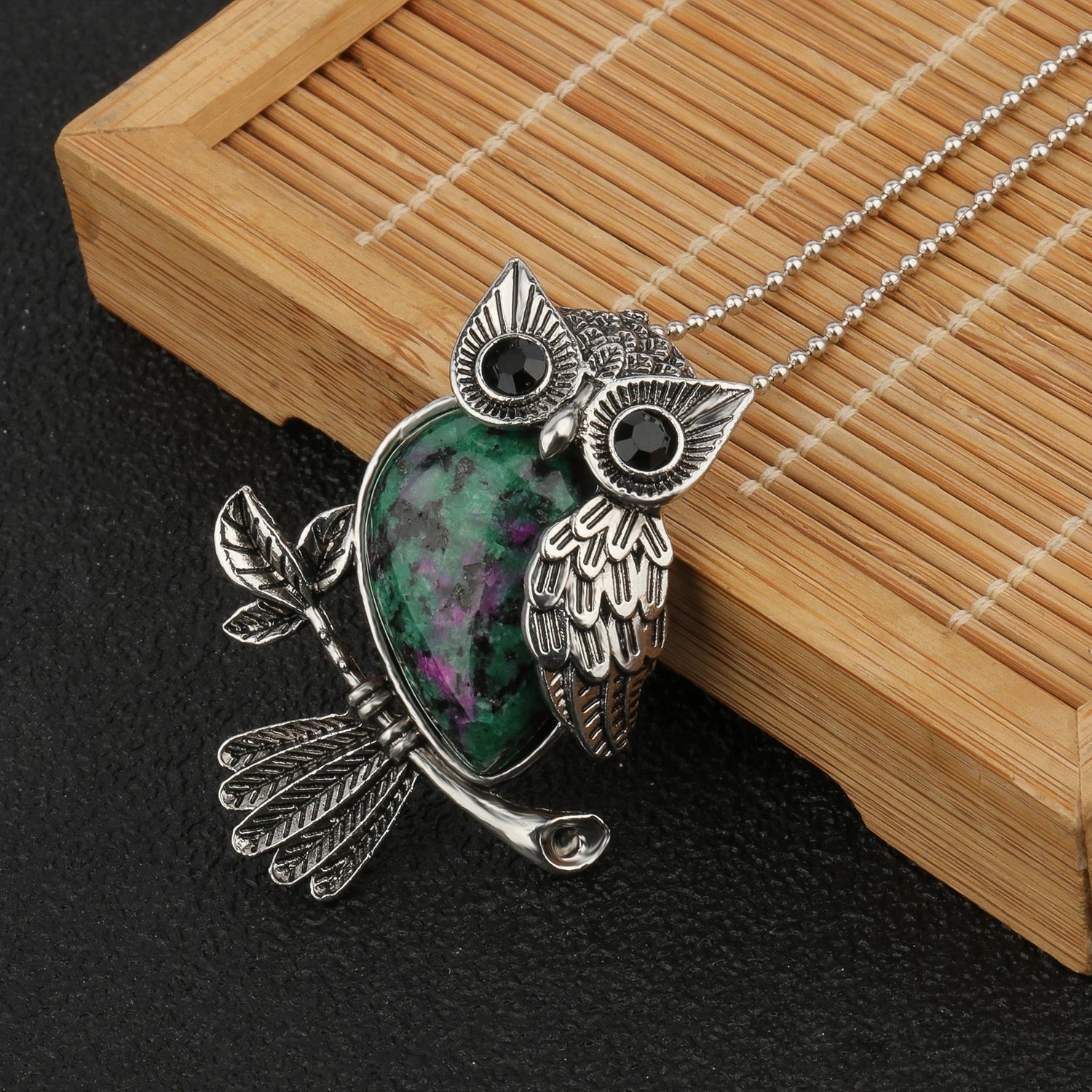 Ophelia Crystal Owl Pendant 11