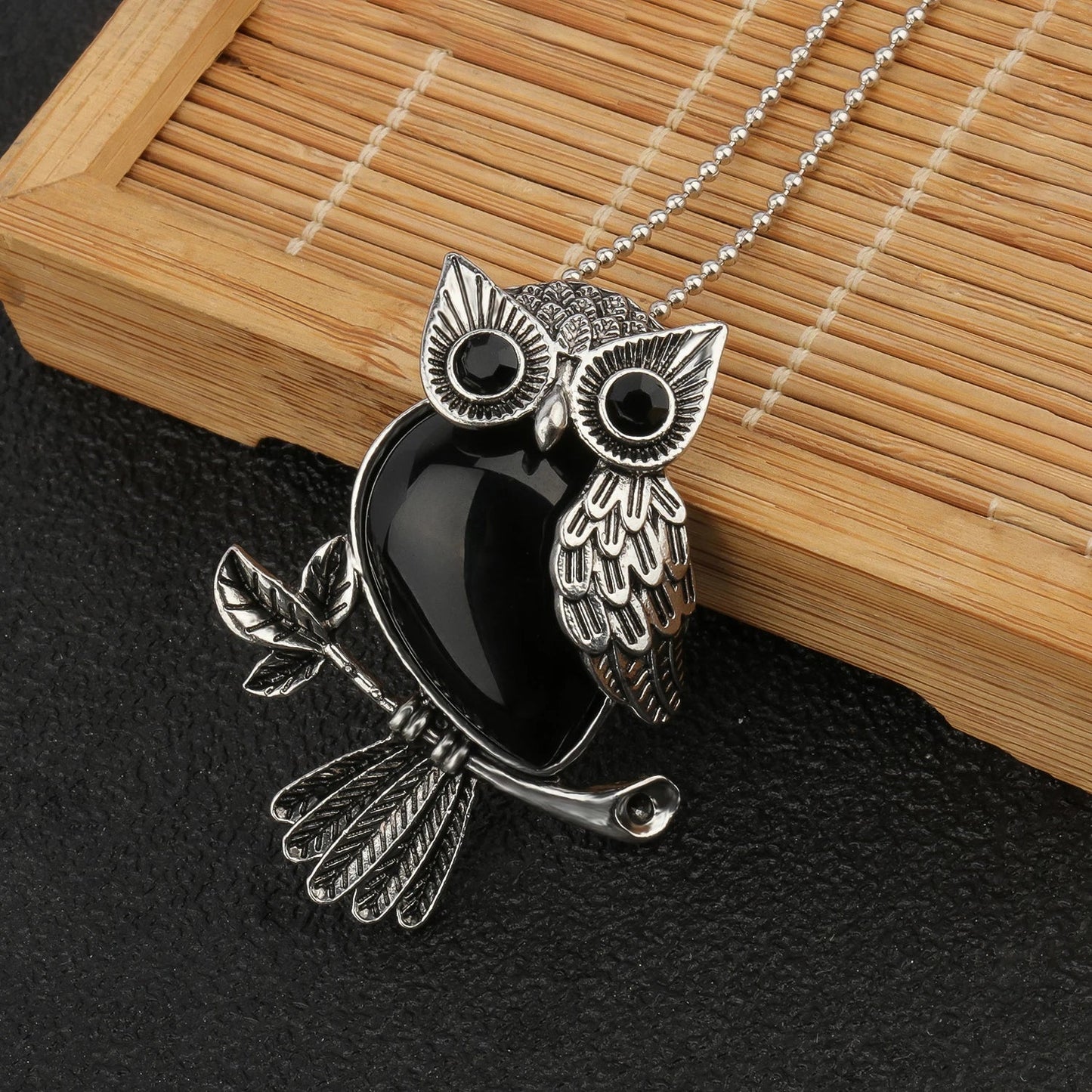 Ophelia Crystal Owl Pendant 12