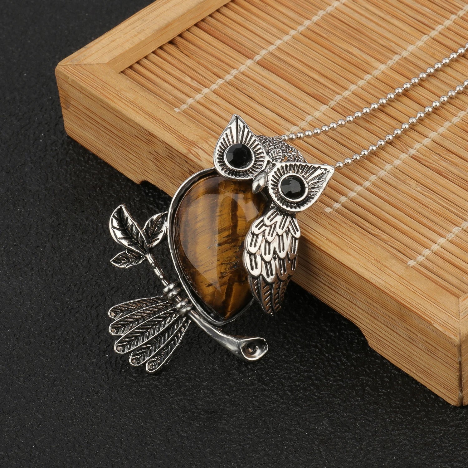 Ophelia Crystal Owl Pendant 13