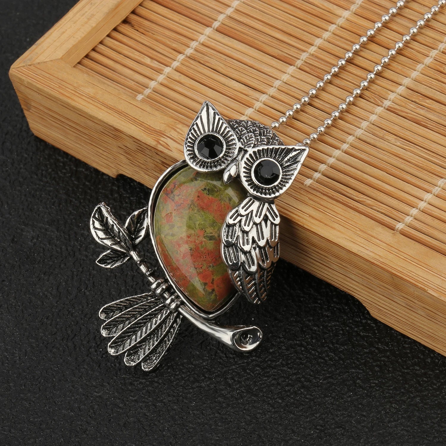 Ophelia Crystal Owl Pendant 14