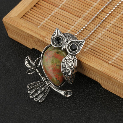 Ophelia Crystal Owl Pendant 14