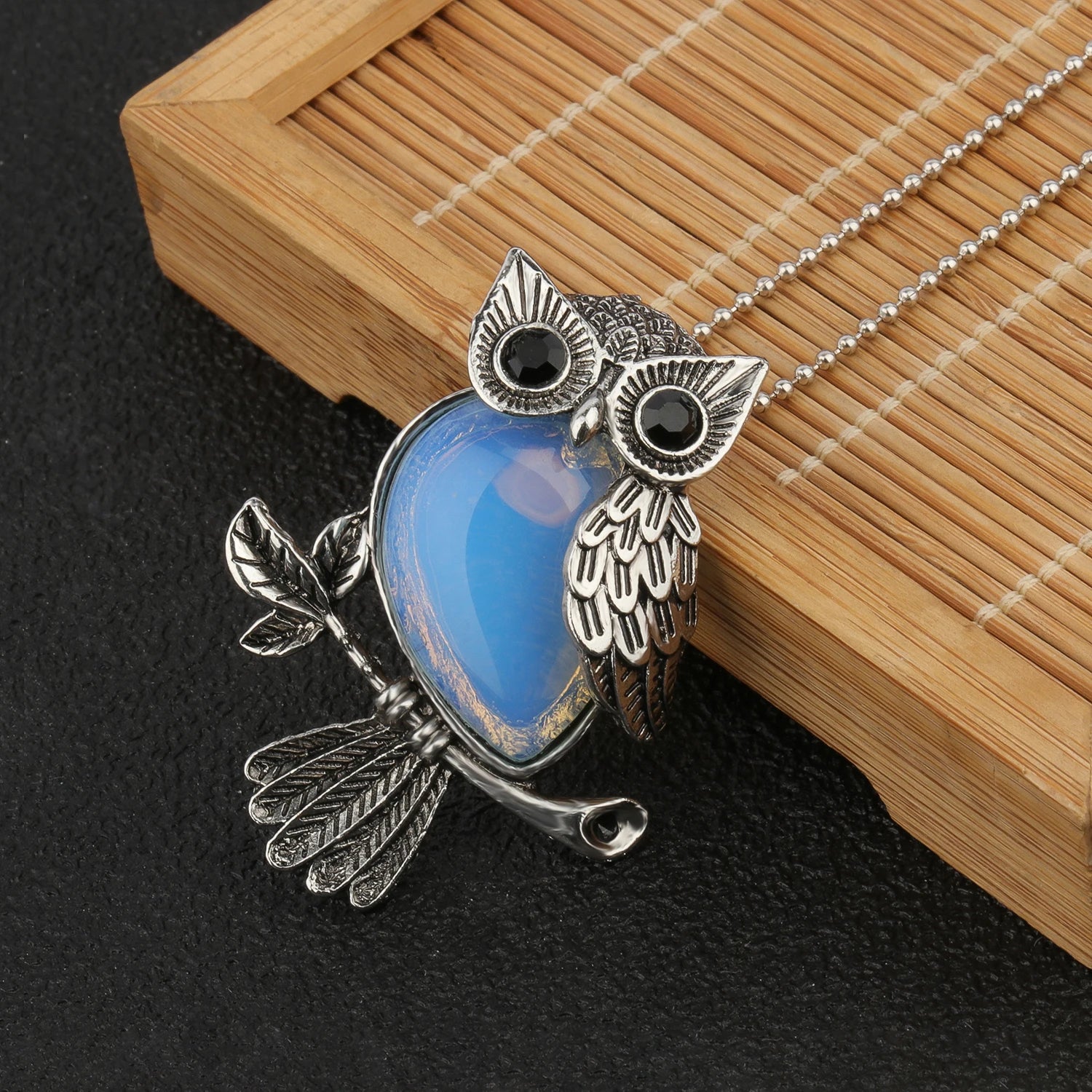 Ophelia Crystal Owl Pendant 15