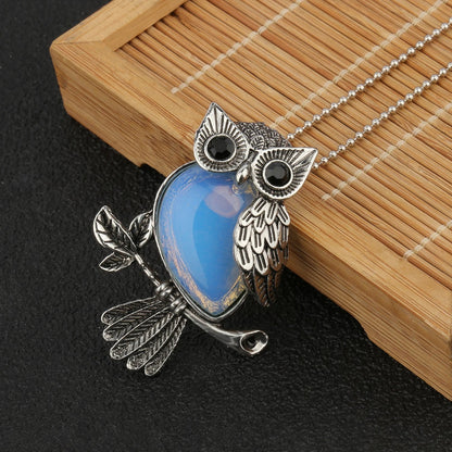 Ophelia Crystal Owl Pendant 15