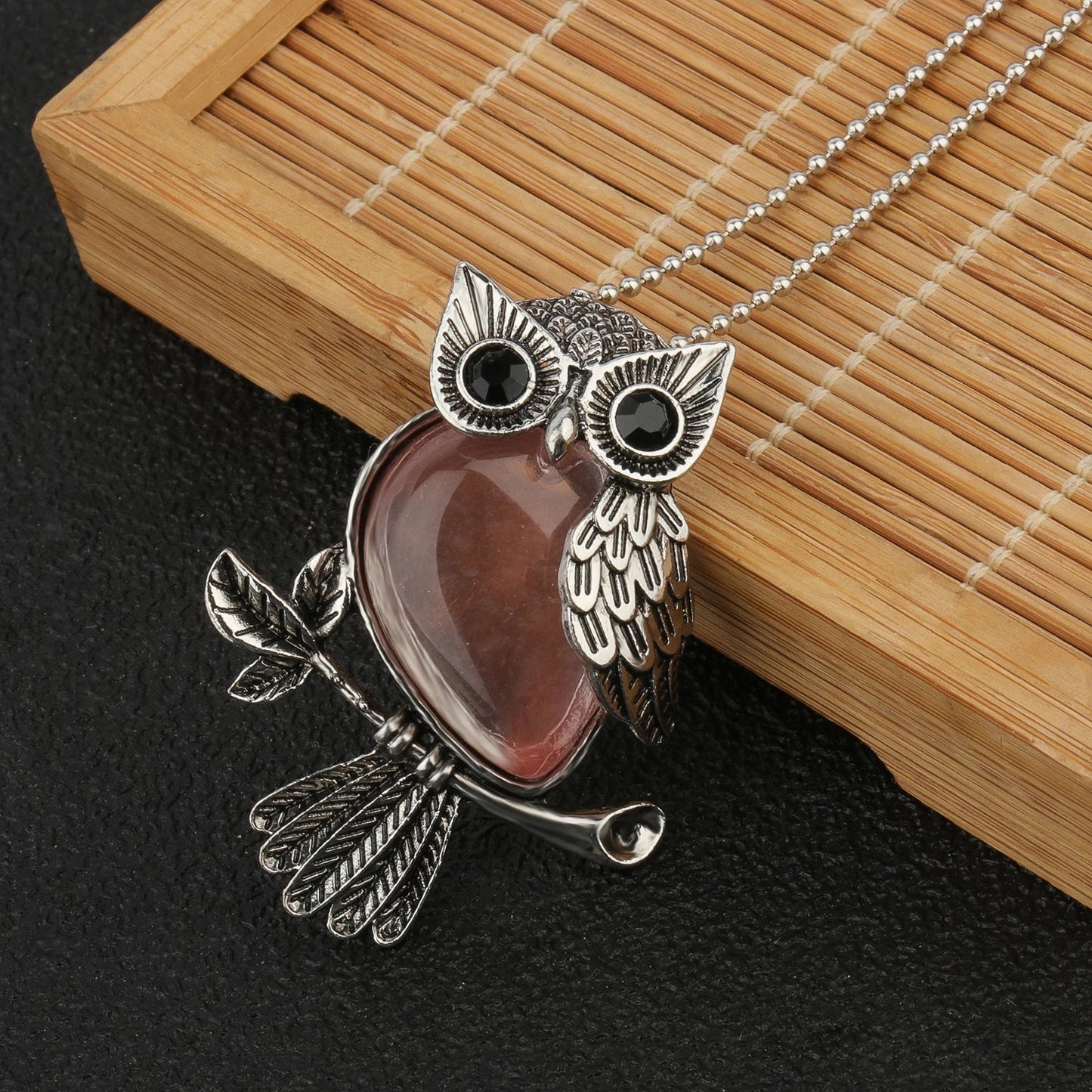 Ophelia Crystal Owl Pendant 16