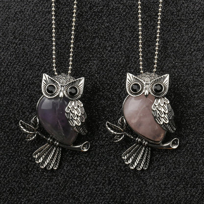 Ophelia Crystal Owl Pendant 3