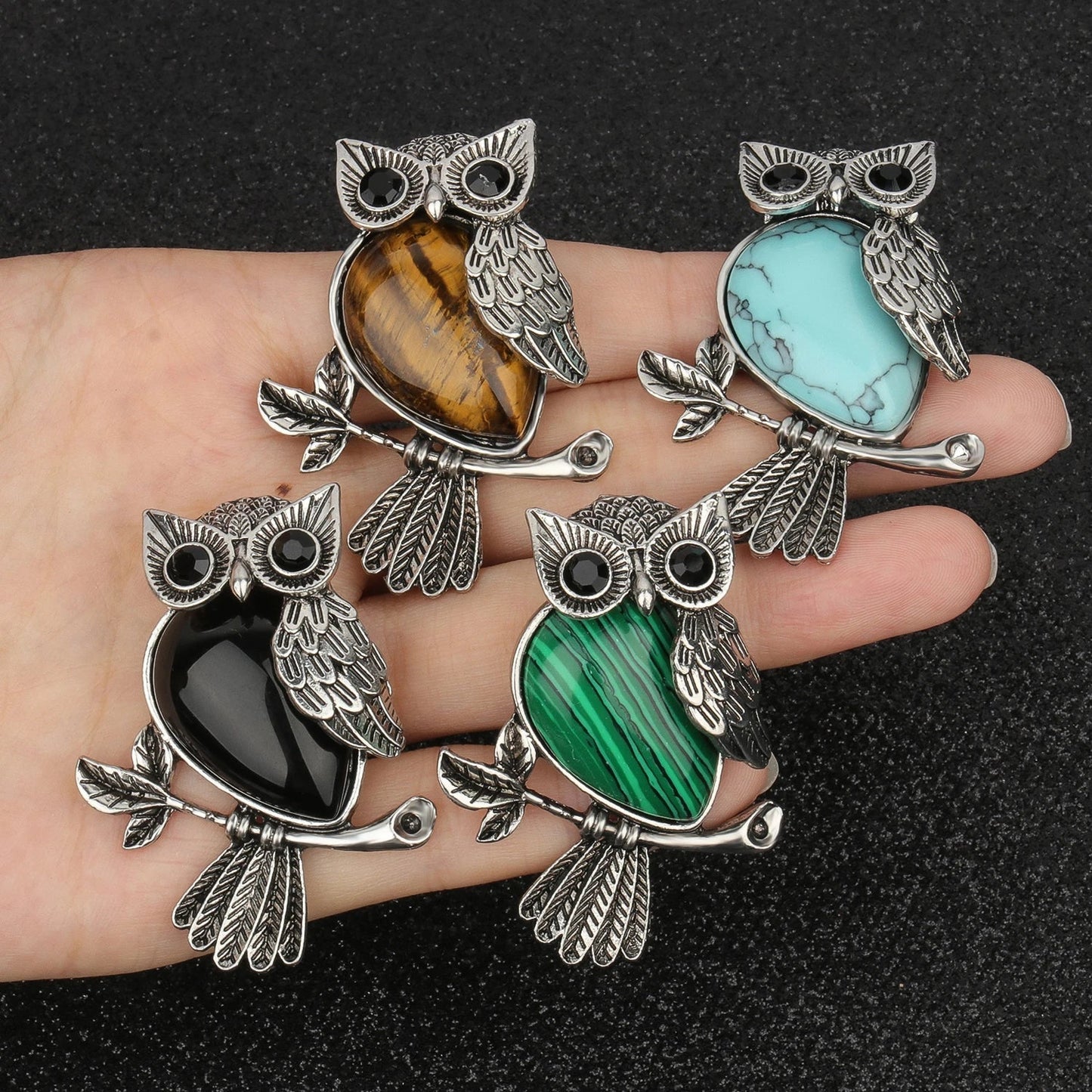 Ophelia Crystal Owl Pendant 5