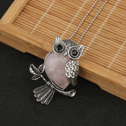 Ophelia Crystal Owl Pendant 6