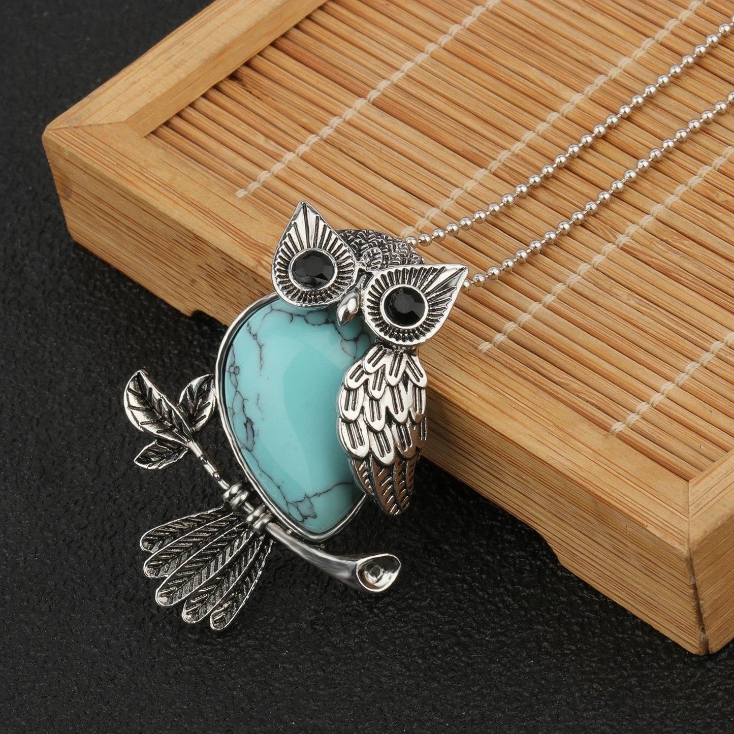 Ophelia Crystal Owl Pendant 7
