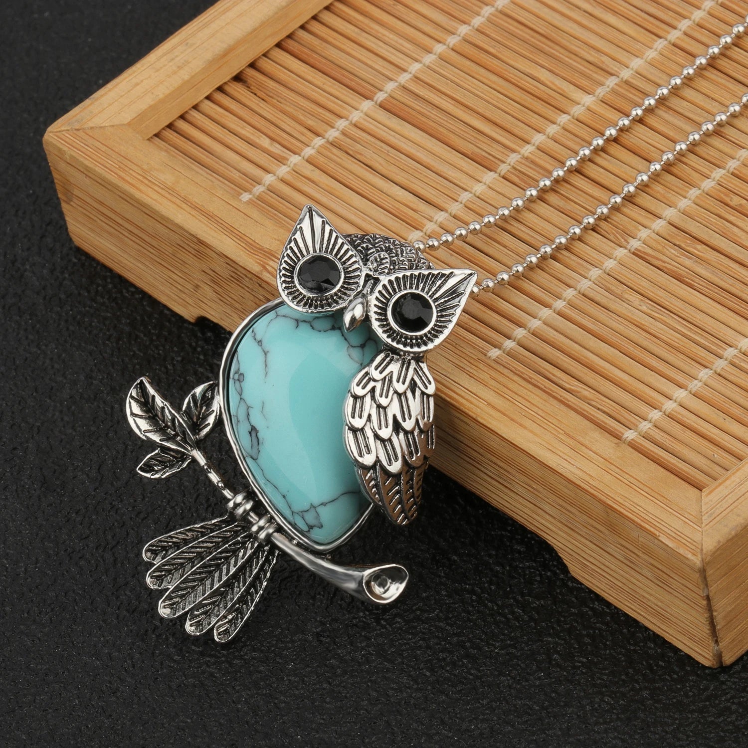 Ophelia Crystal Owl Pendant 7