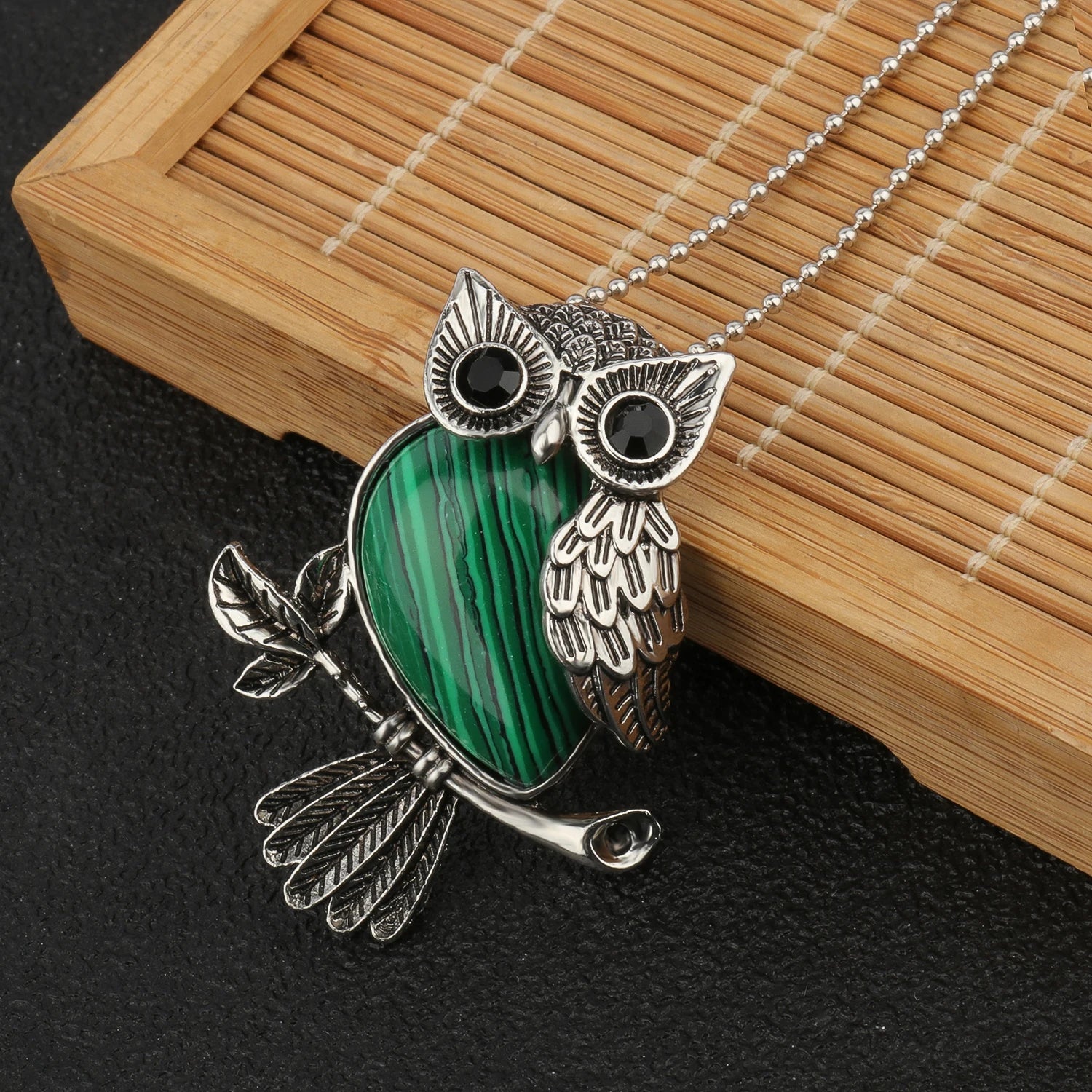 Ophelia Crystal Owl Pendant 8