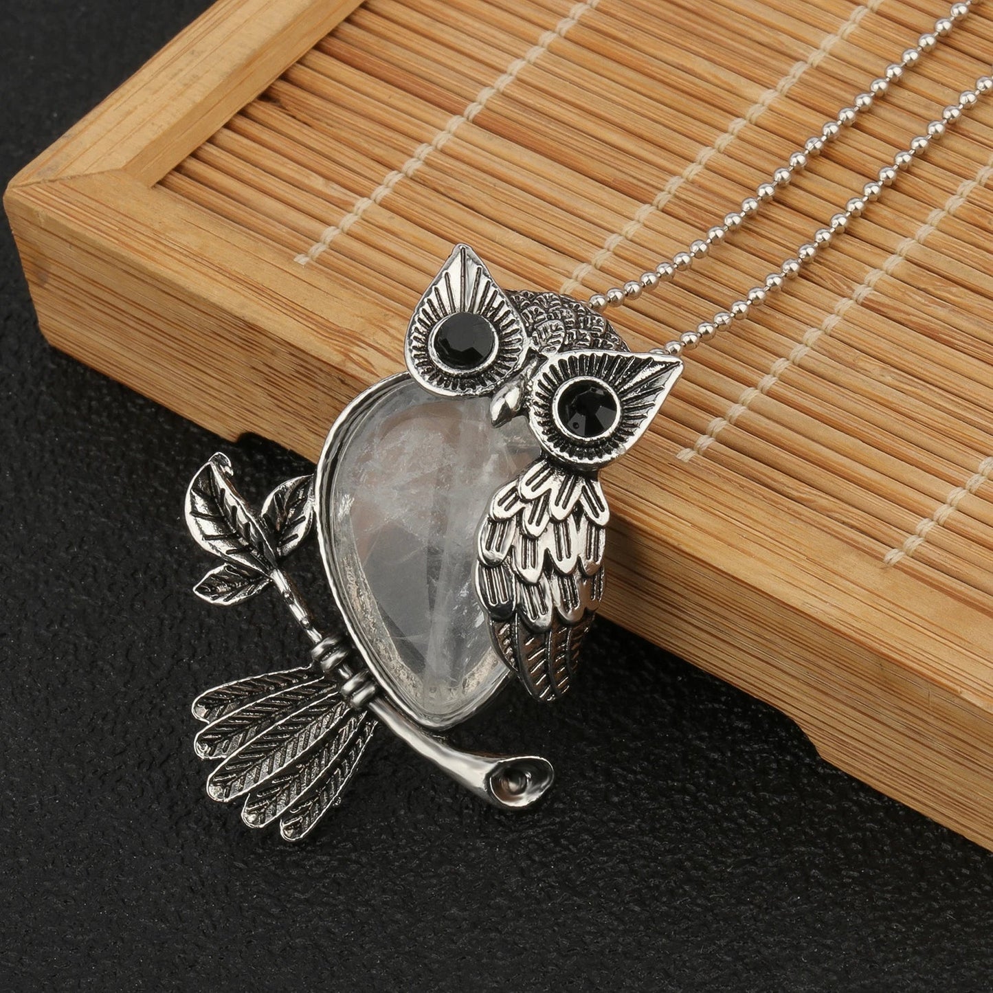 Ophelia Crystal Owl Pendant 9
