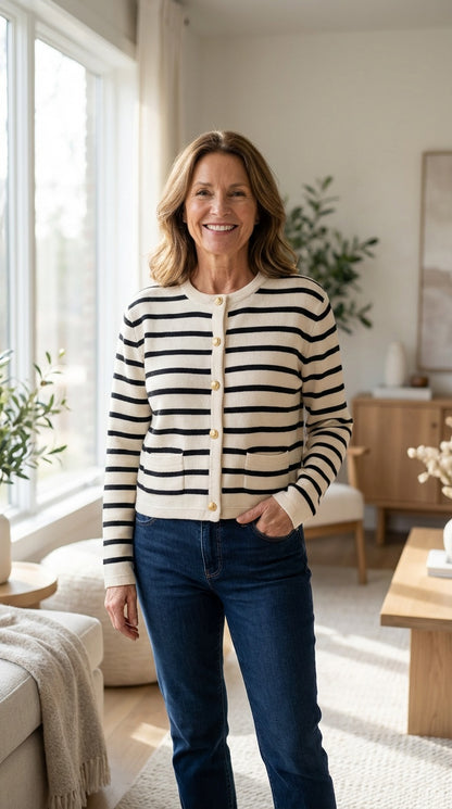 Sienna Striped Cardigan Sweater