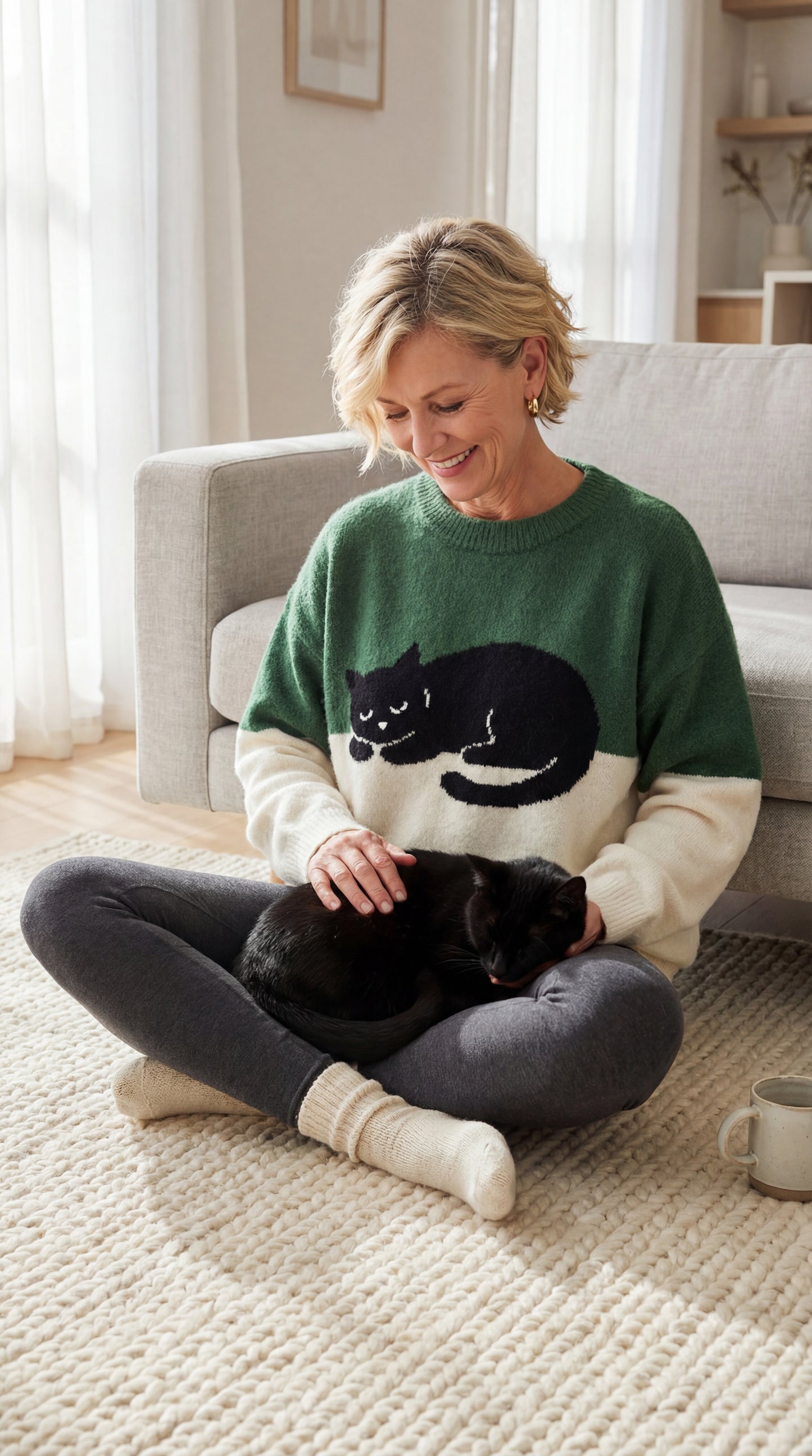 Ayla Cat Graphic Sweater