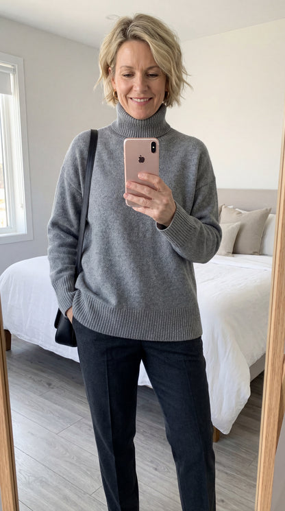 Lila High Collar Cashmere Sweater