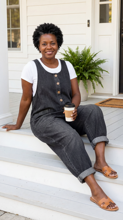 Saylor Vintage Cotton Denim Jumpsuit