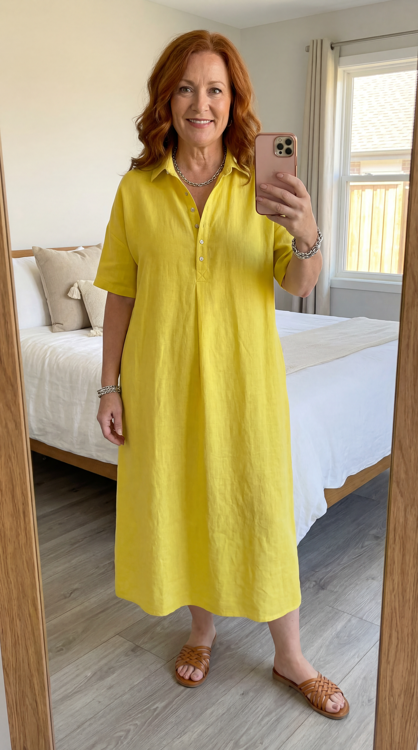 Briar Polo Collar Midi Shirt Dress