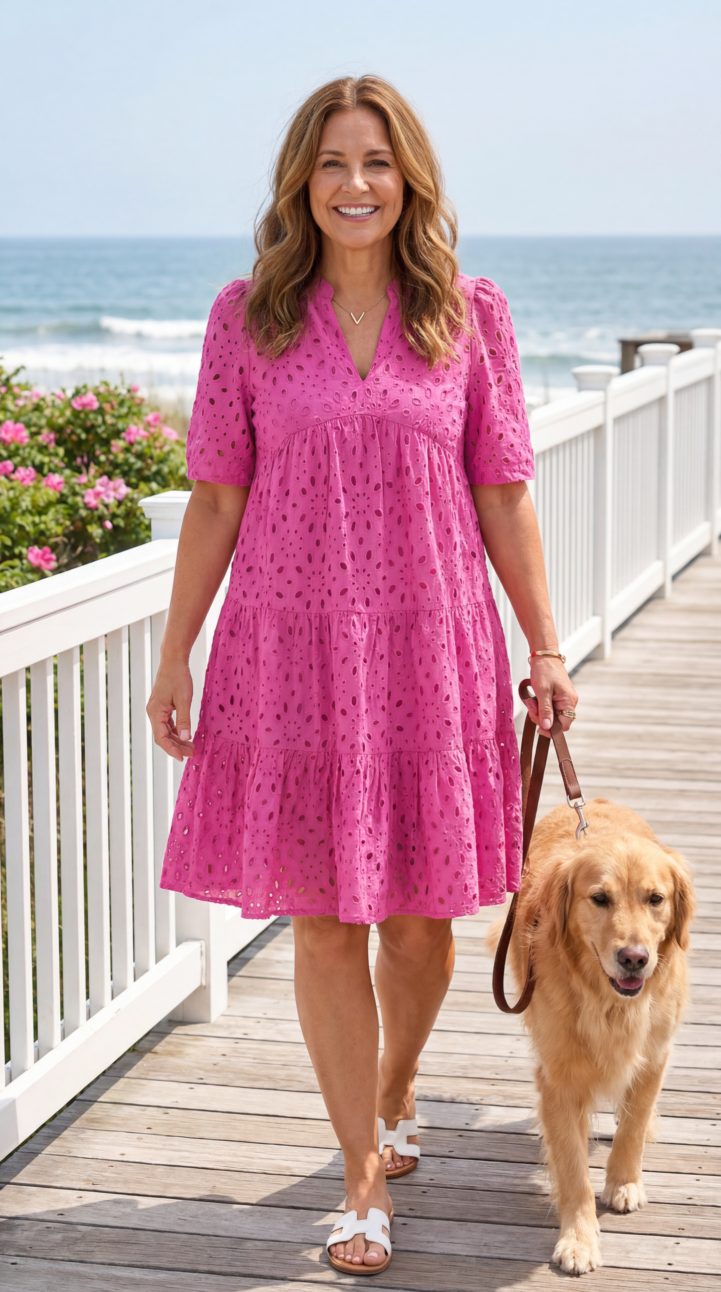 Estelle Eyelet Embroidered Mini Dress