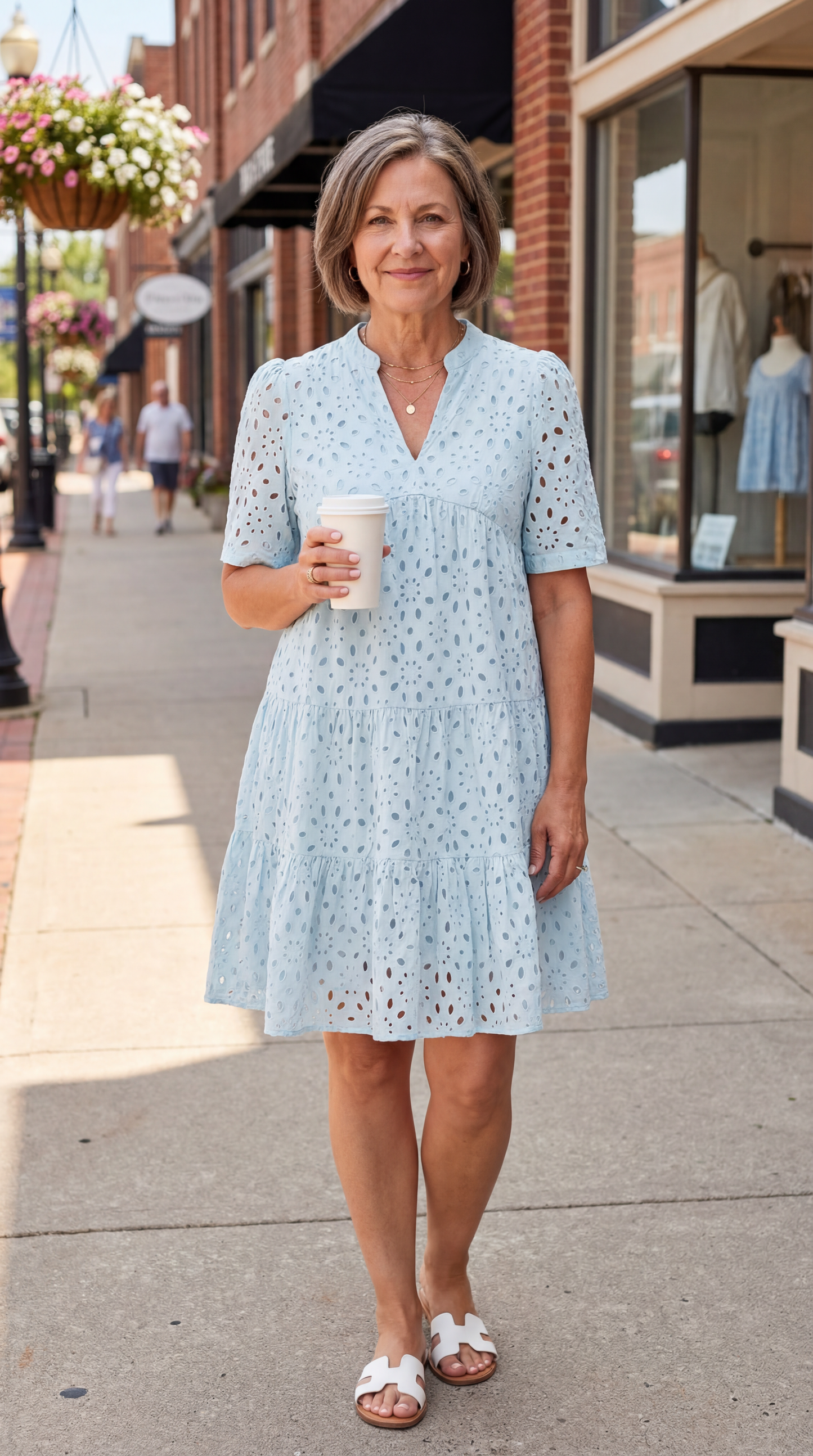 Estelle Eyelet Embroidered Mini Dress
