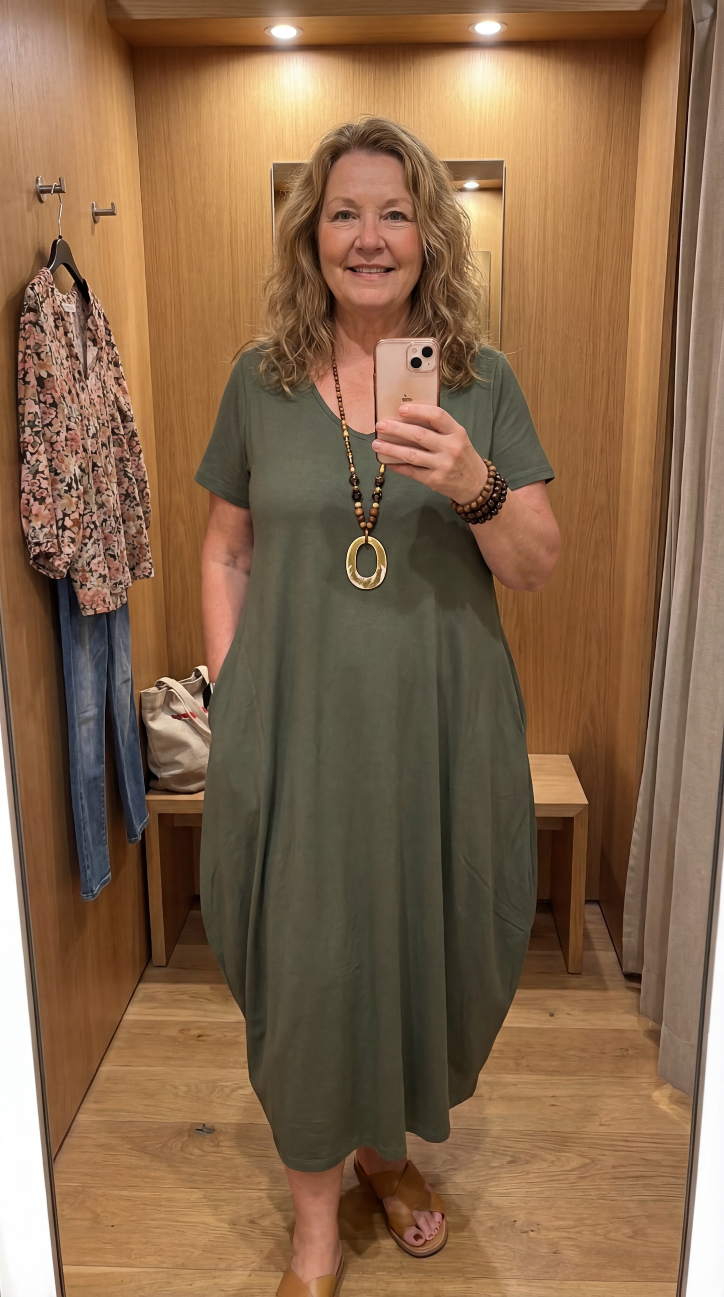 Elodie Casual Cotton Midi Dress