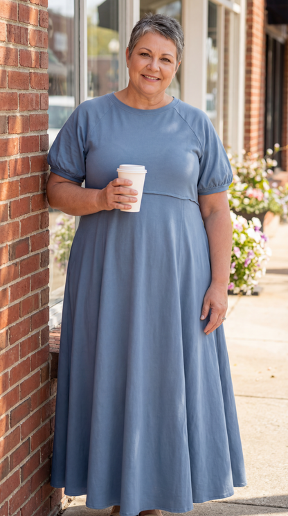 Alessia Puff Sleeve Maxi Dress