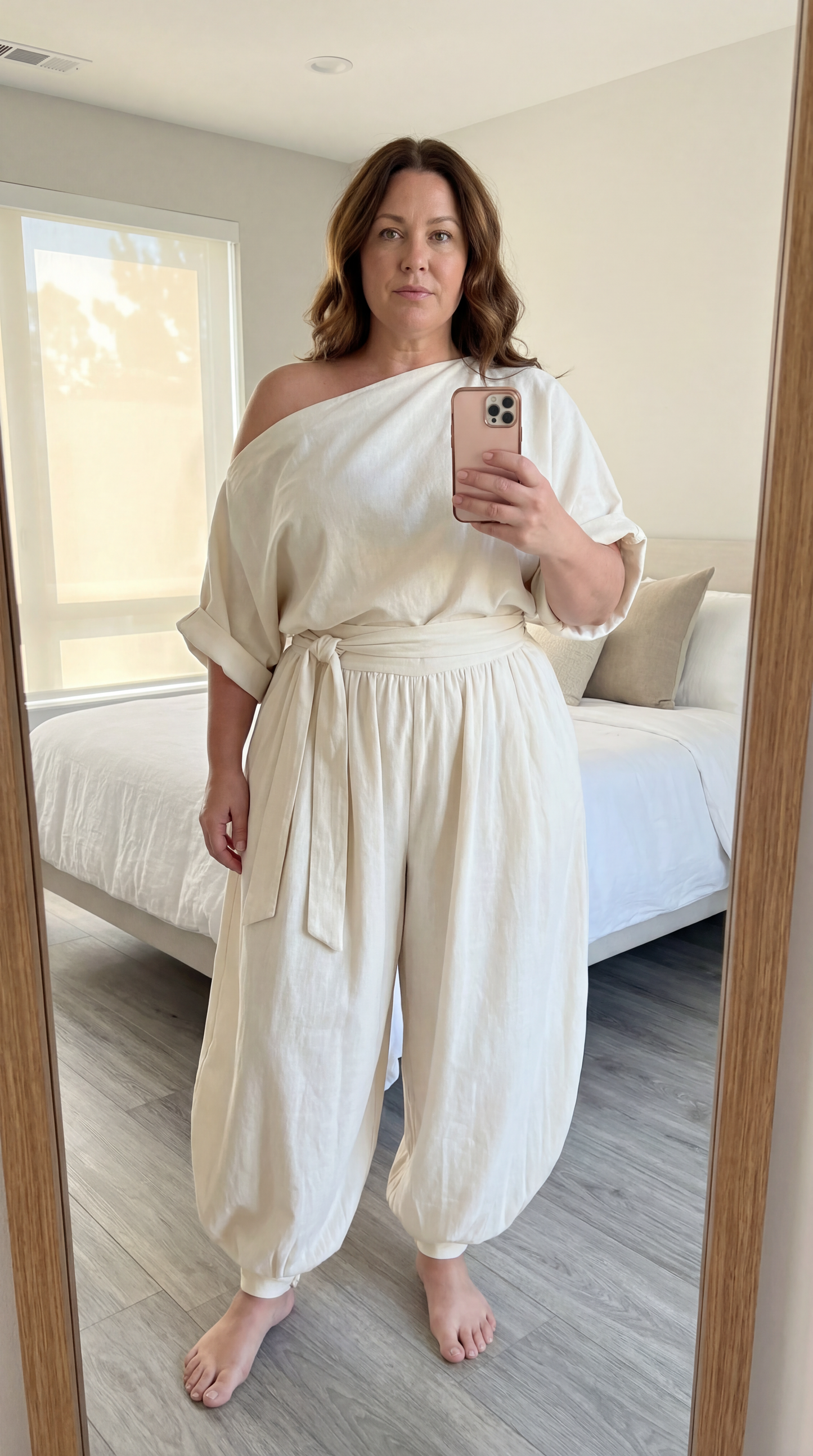 Evadne Elegant One-Shoulder Two-Piece Set