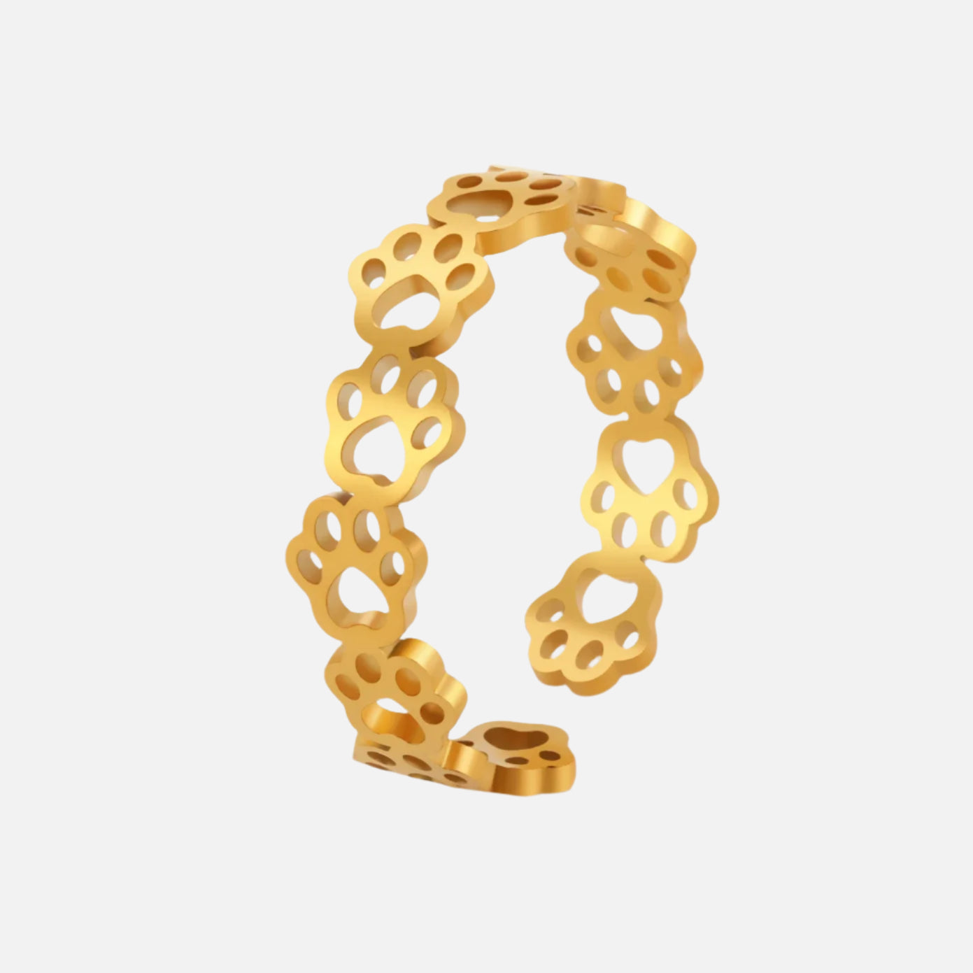 Penelope Adjustable Paw Print Ring 0