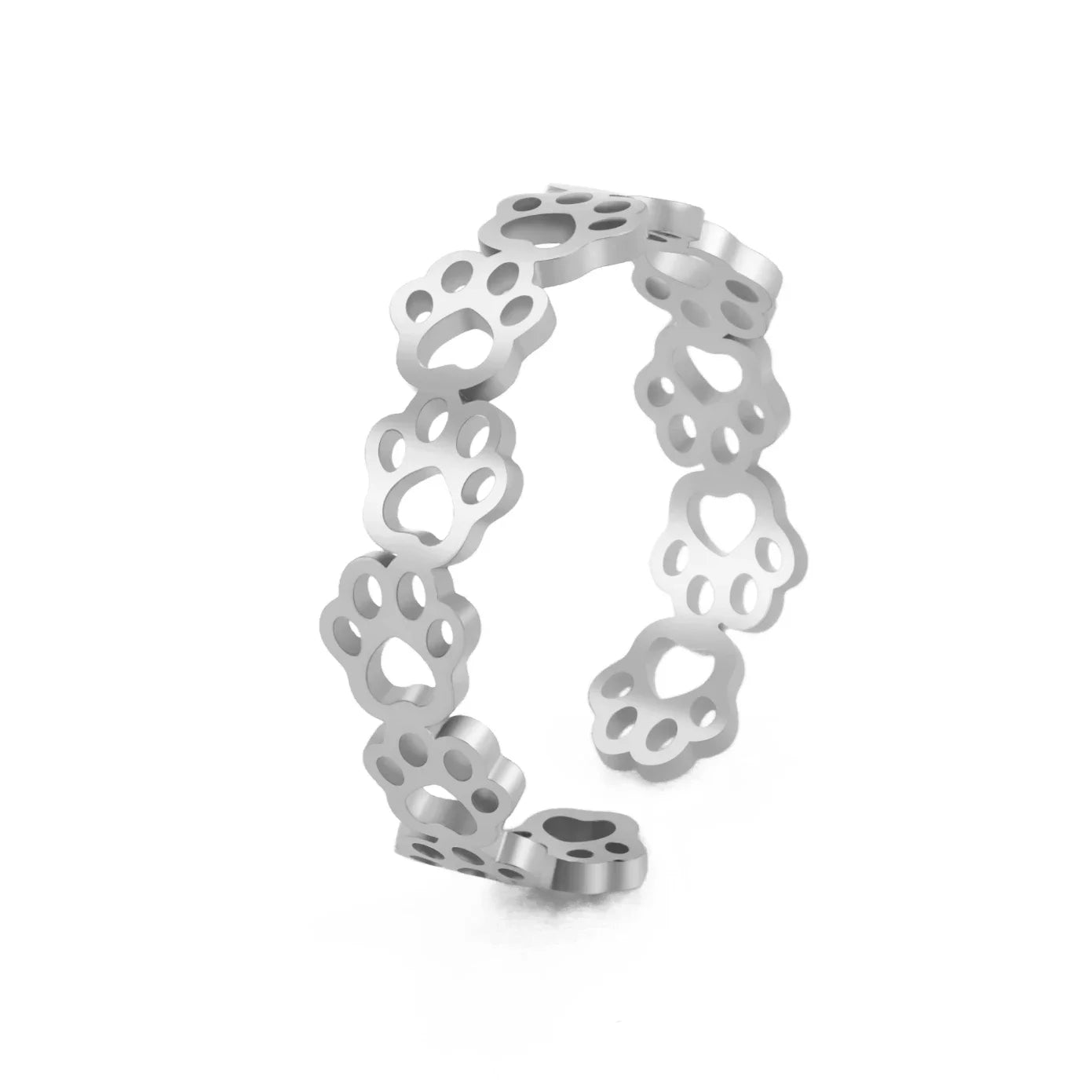 Penelope Adjustable Paw Print Ring 5