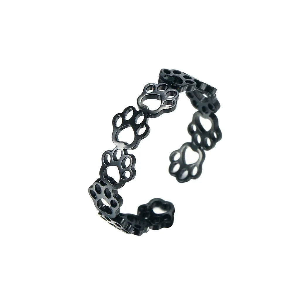Penelope Adjustable Paw Print Ring 6