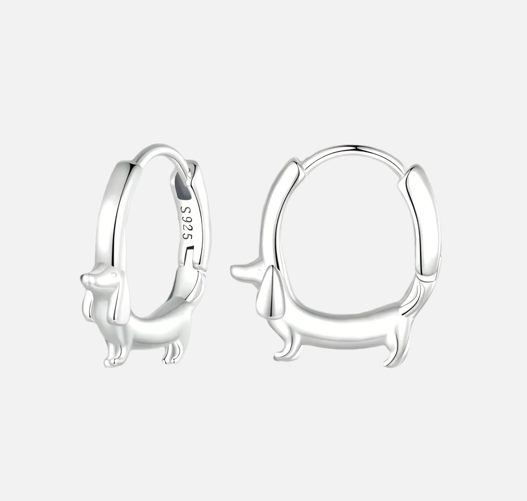 Penelope Dachshund Hoop Earrings 0