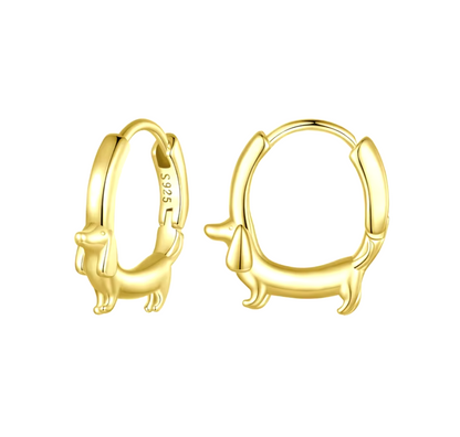 Penelope Dachshund Hoop Earrings 2