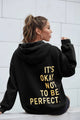 Women's graphic hoodie with hood, long sleeves and back text print