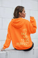 Women's graphic hoodie with hood, long sleeves and back text print